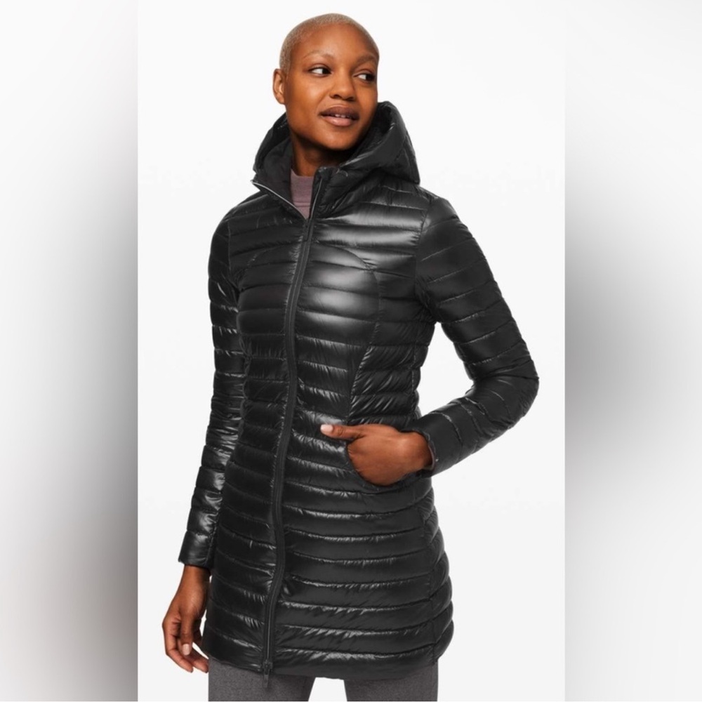 lululemon athletica Black Hooded Puffer Coat